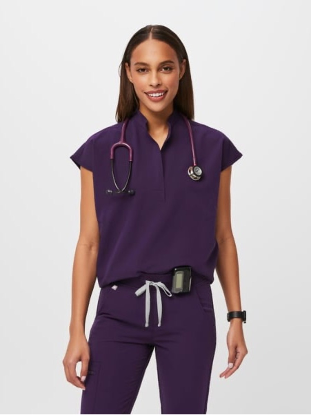 Figs Women's Rafaela + Zamora Outfit - Deep Purple Jam Scrubs